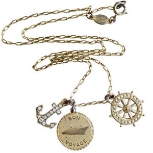 La Vie Parisienne Catherine Popesco Paris Necklace Jeweled Anchor Von Voyage 18"